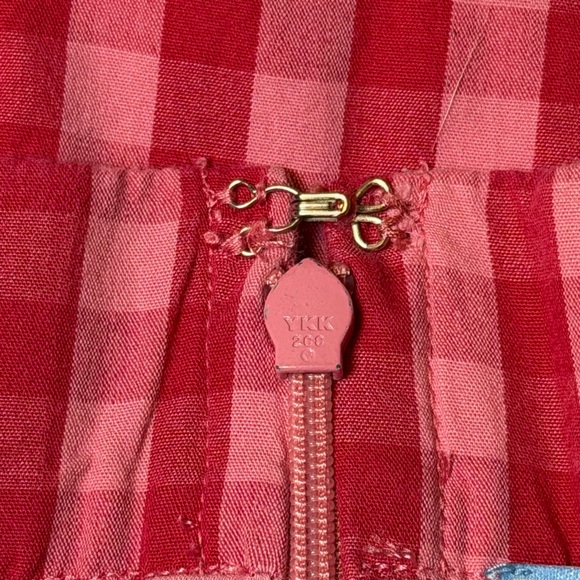 Draper James X Eloquii Pink and Red Gingham Plaid Ruffle Skirt plus size 20 - Picture 7 of 9